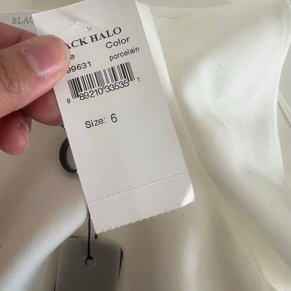 Black Halo Women's Pablo Mini Dress Ruffle White Size 6 NWT Bridal Party - Picture 8 of 11